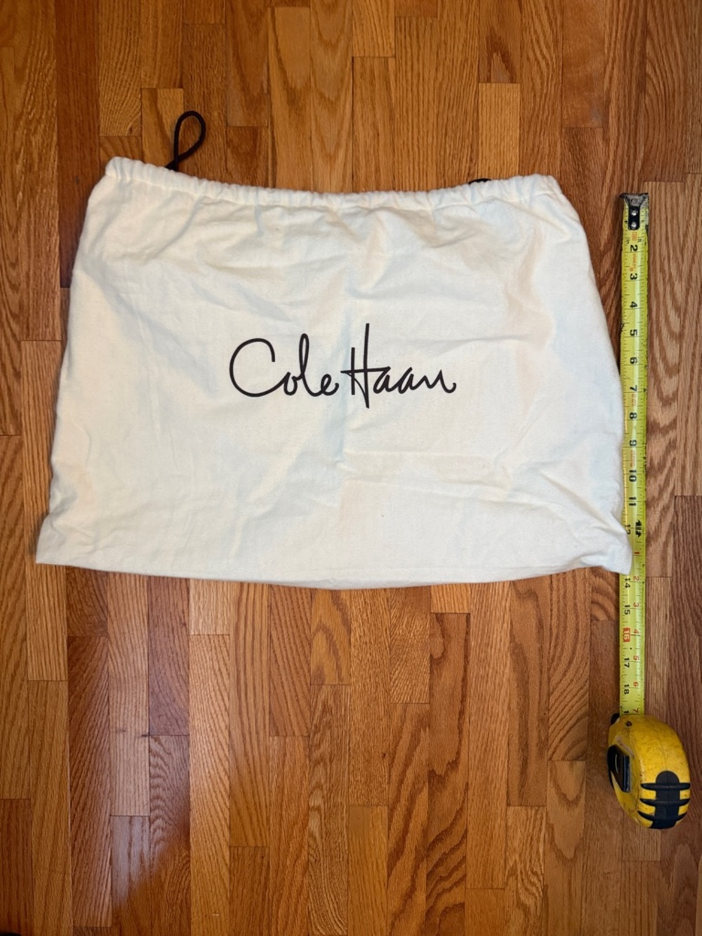 Cole Haan Cream Drawstring Logo Dust Bag